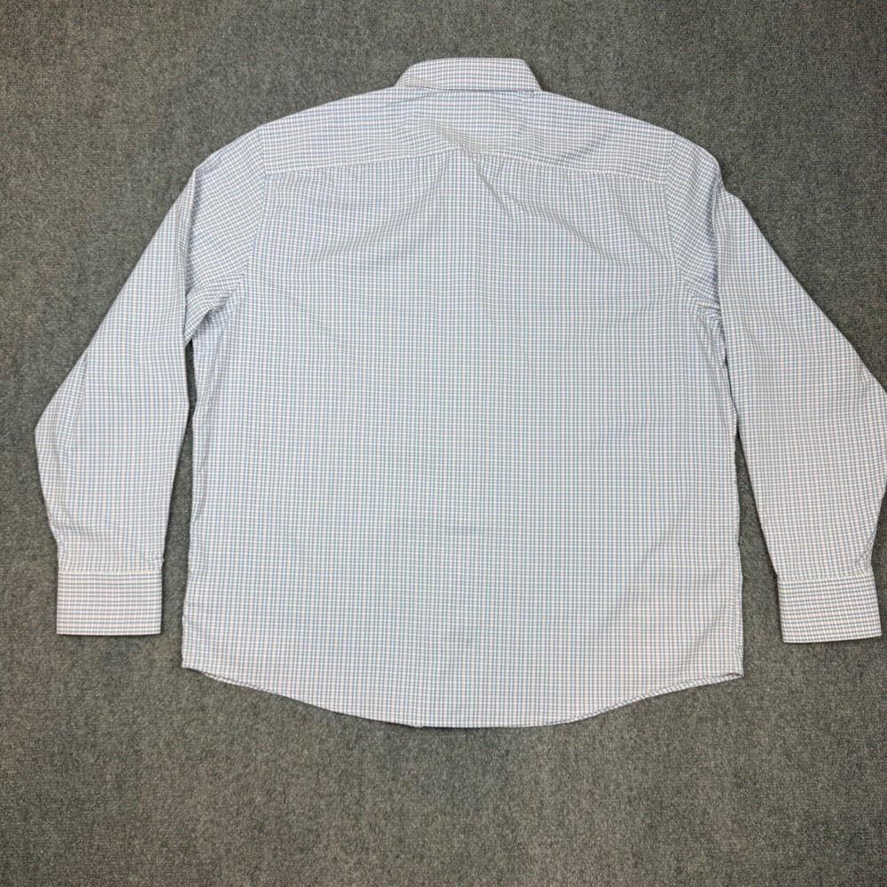 UNTUCKit Mens XXL Blue Pink Gingham Performance Stretch Button Down Shirt - Picture 10 of 10